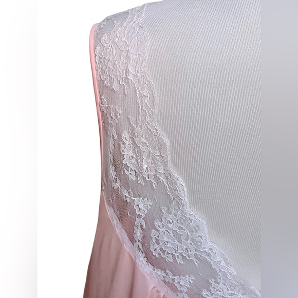 VTG Claire Sandra Lucie Ann Beverly Hills Medium Lingerie Negligée Peignoir Pink - Picture 8 of 15